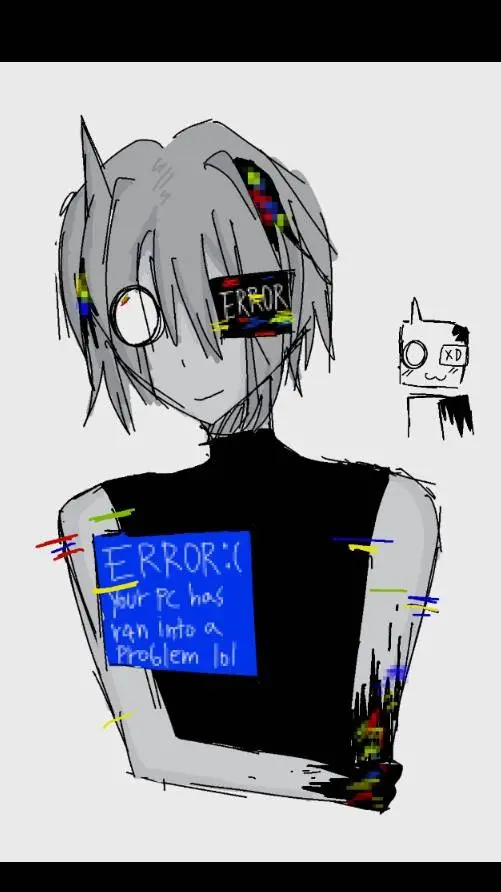 ai character: Gl1tçh background