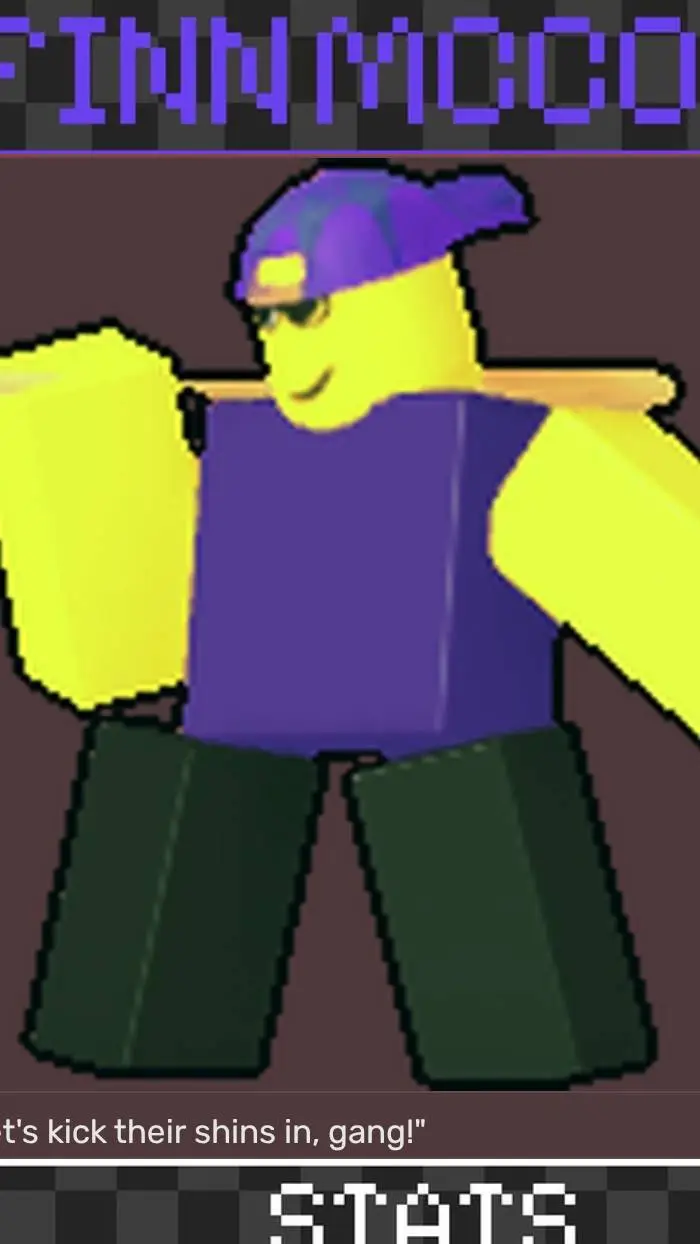 ai character: block taled background