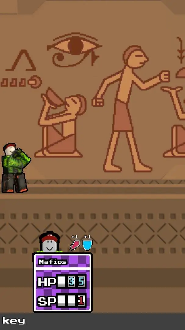 ai character: block tales background