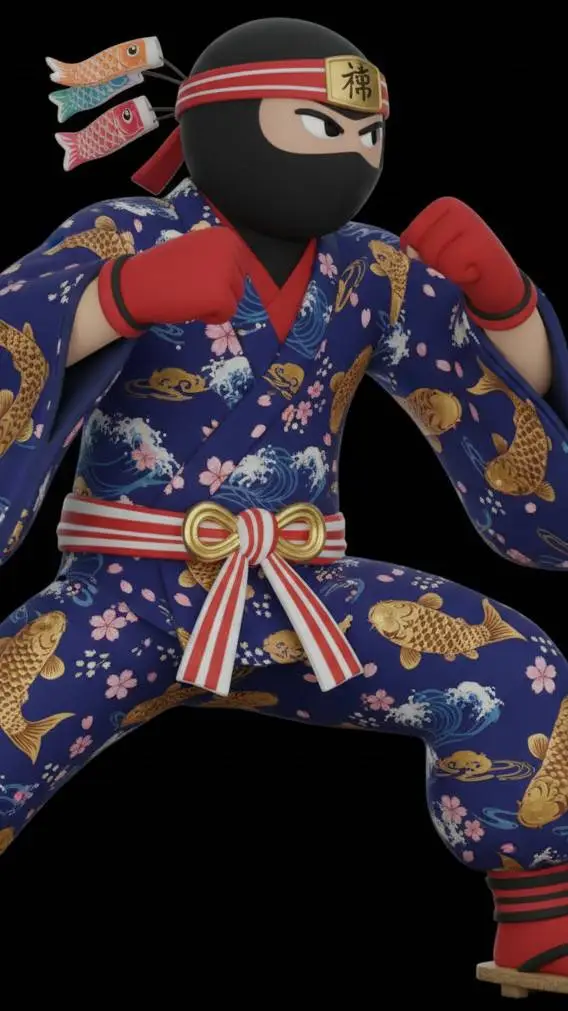 ai character: ninja 6🇰🇷 background