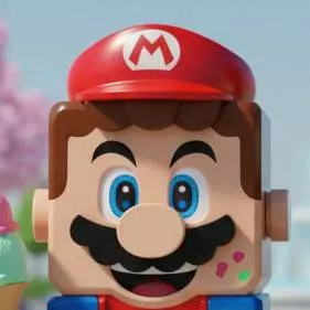 chat with ai character: lego Mario 