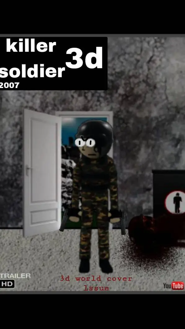 ai character: killer soldier 3d background