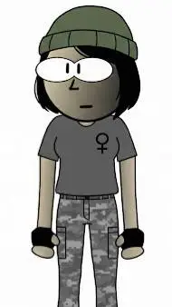 ai character: soldier the background