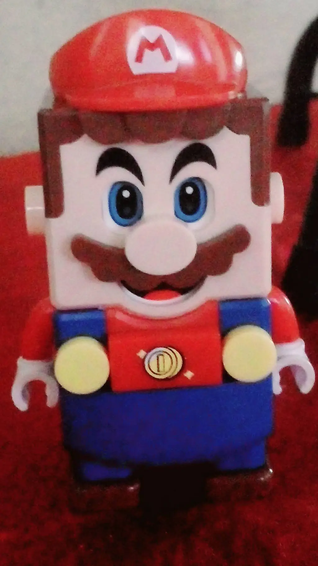 ai character: Lego Mario  background