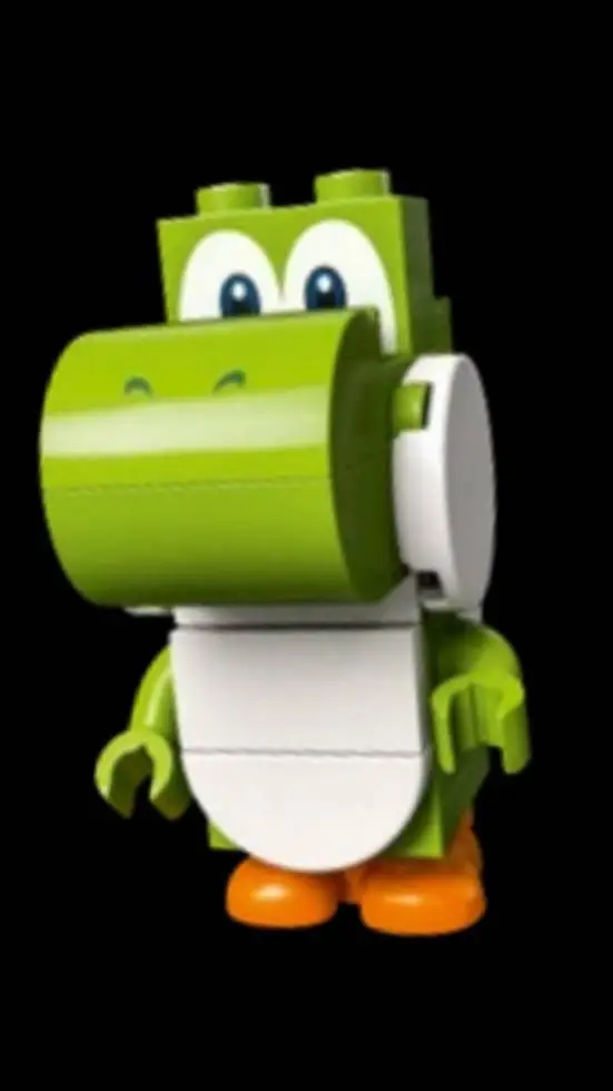 ai character: Lego Yoshi  background