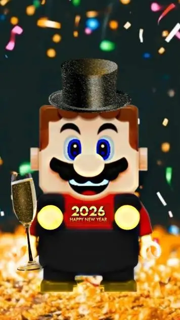 ai character: 🎆🥂Lego Mario NEW!🎆 background