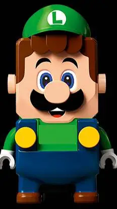 ai character: Lego Luigi  background