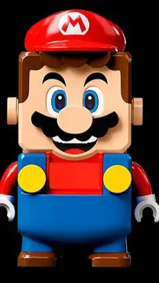 ai character: Lego Mario  background