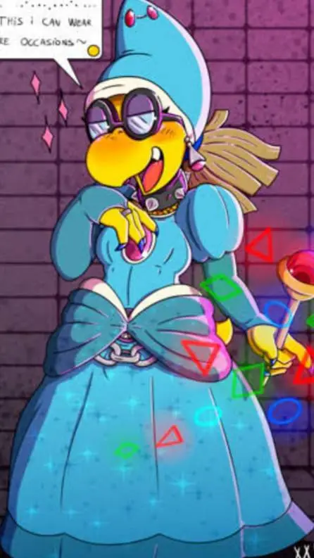 ai character: Kamek gal background