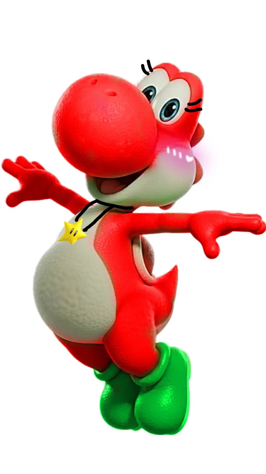 ai character: Red Yoshi Gal  background