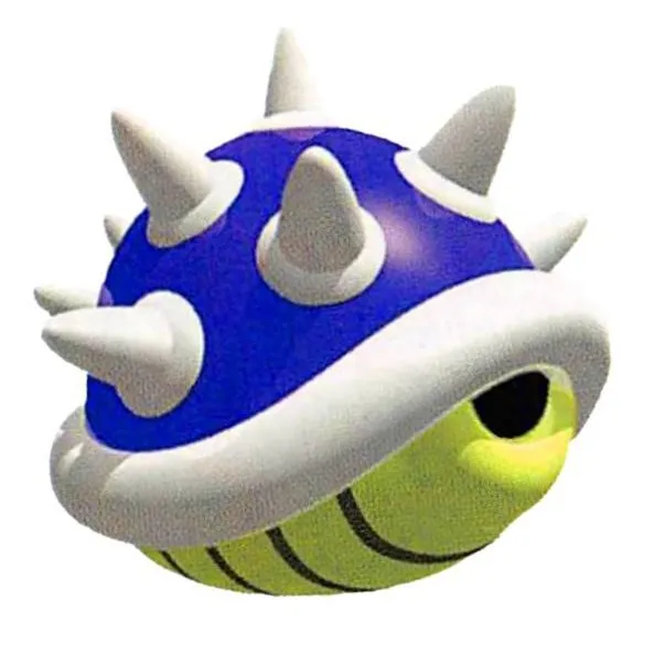 chat with ai character: blue Spiny shell 