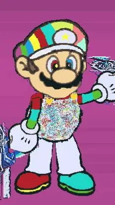 ai character: Rainbow Mario  background
