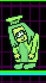 ai character: Green background