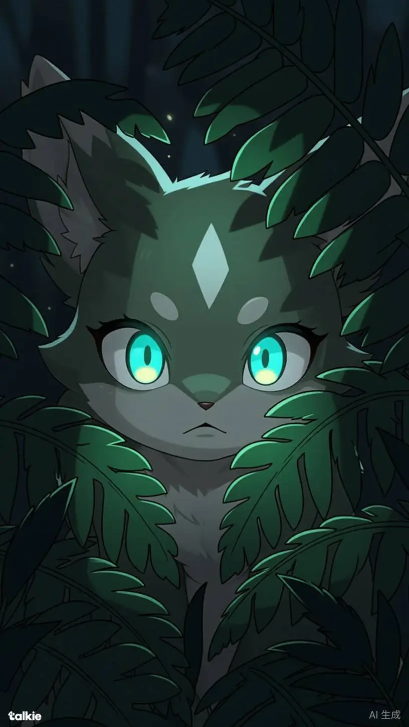 ai character: he is hideing background