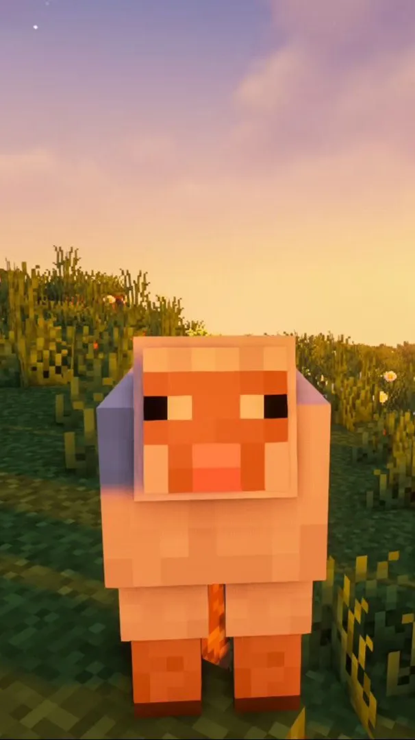 ai character: Minecraft sheep background
