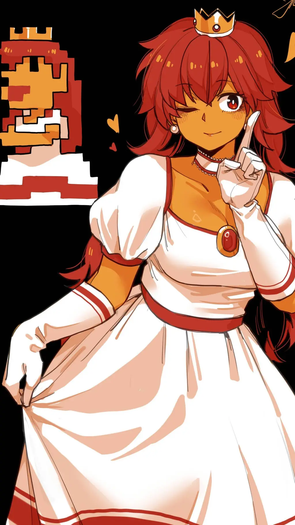 ai character: Princess Peach background