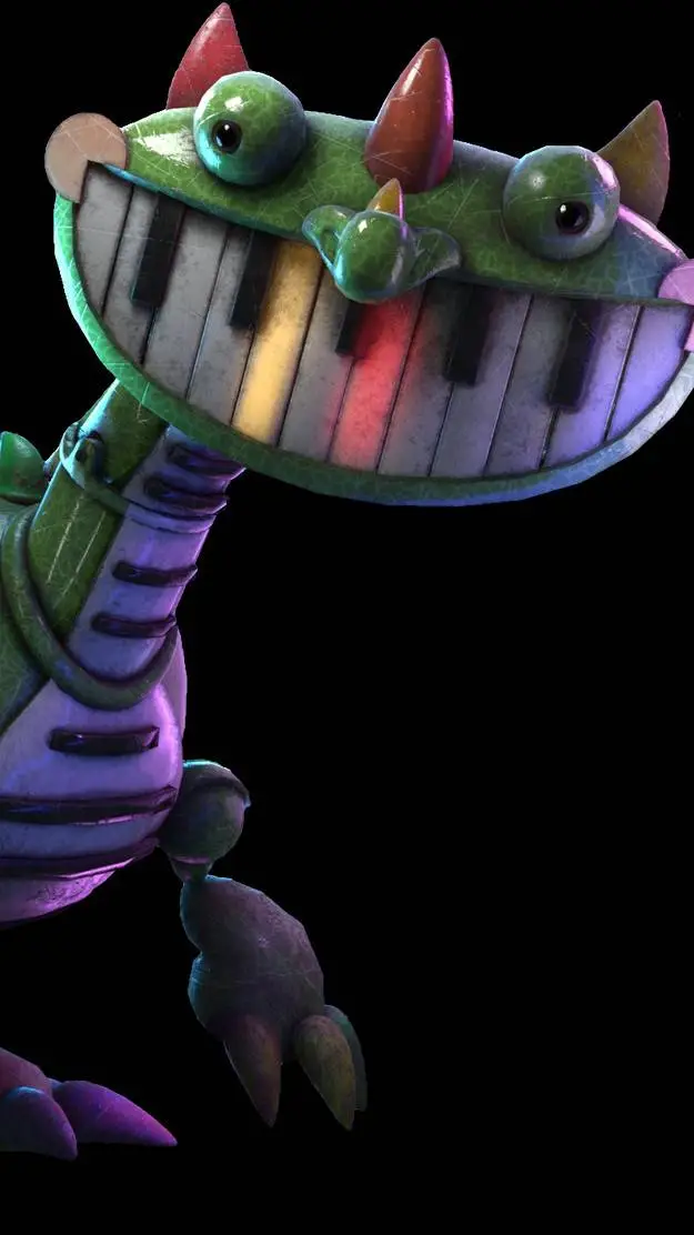 ai character: pianosaurio  background