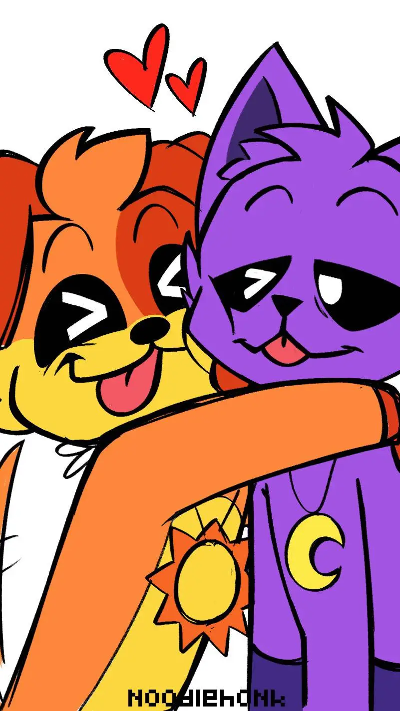 ai character: Dogday x catnap  background