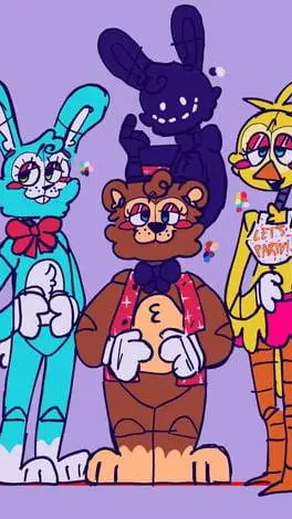 ai character: fnaf. pero chicas background