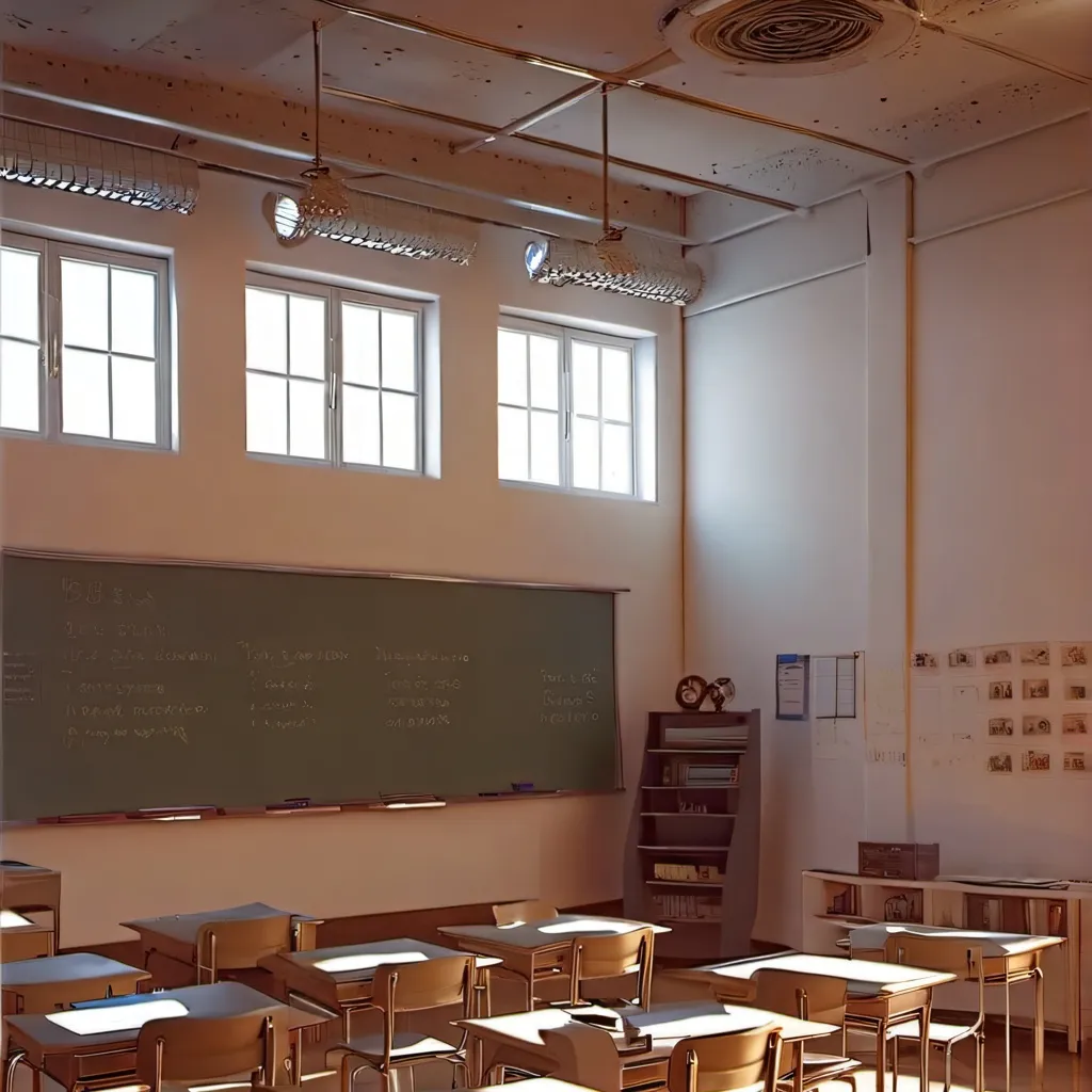 chat with ai character: classroom