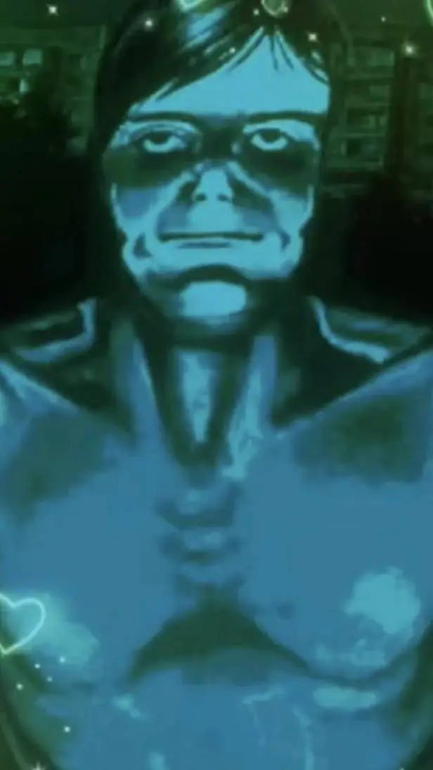 ai character: sad pale visitor background