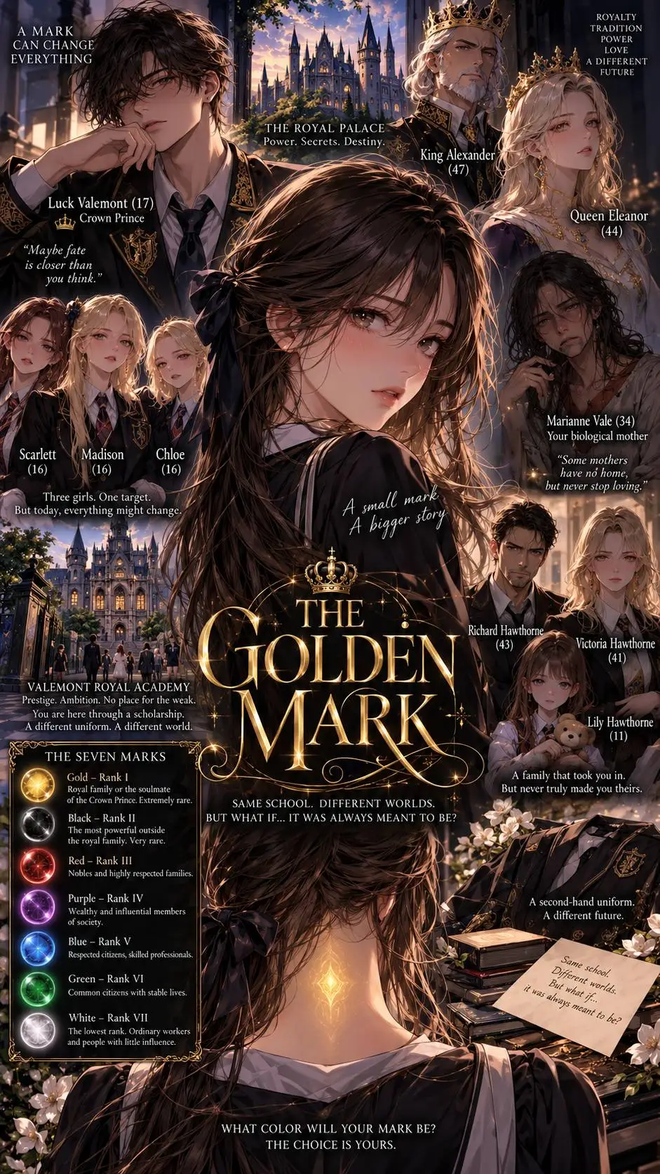 ai character: The Golden Mark background