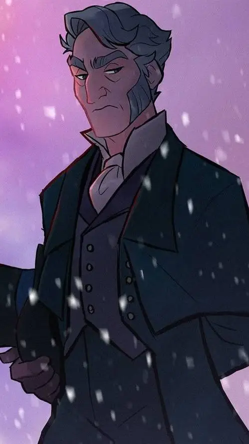 ai character: Ebenezer Scrooge  background