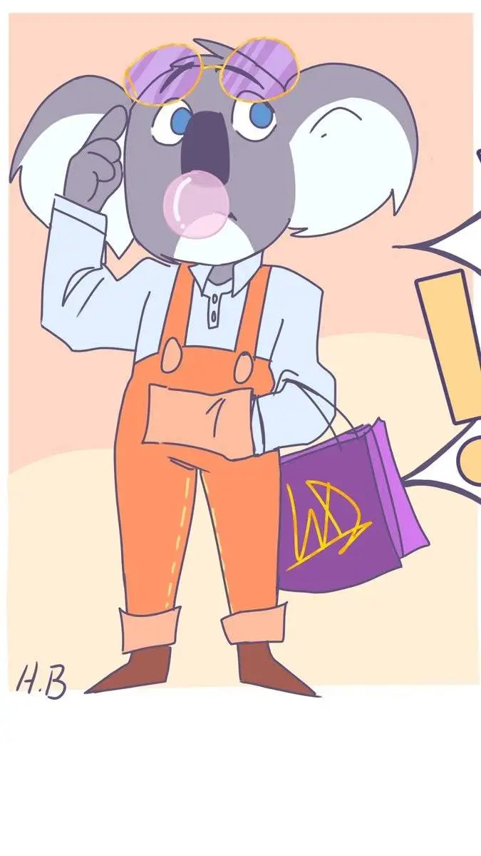 ai character: 💙Buster Moon💙 background