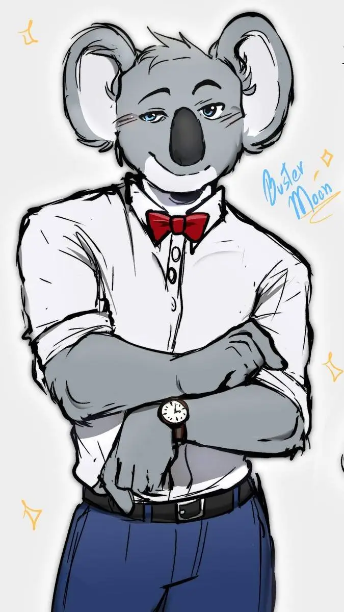 ai character: 💙 Buster Moon 💙 background