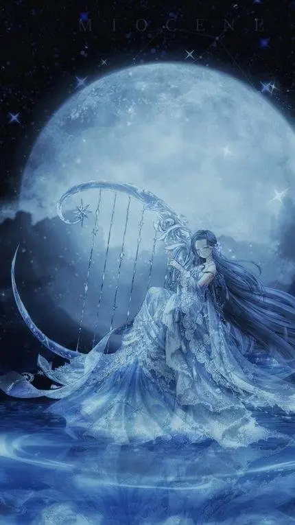 ai character: Moonlight background