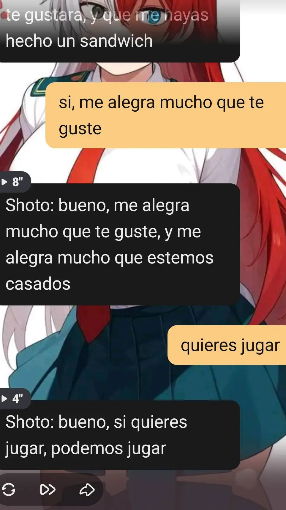 ai character: shoto mujer  background