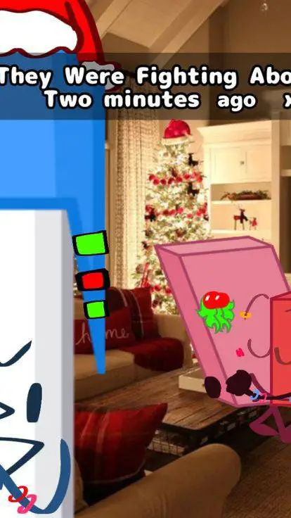 ai character: BFDI CHRISTMAS 🤤 background