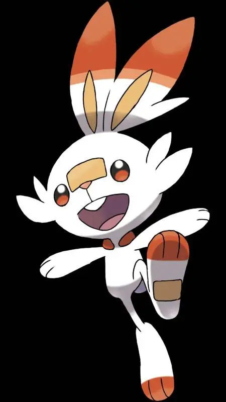 ai character: scorbunny bun bun. background