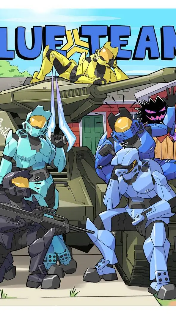 ai character: RvB Blue Team  background