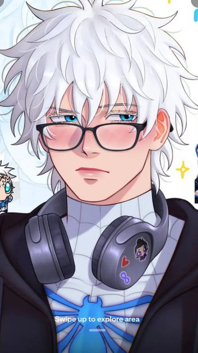 ai character: gojo as Spider-Man background