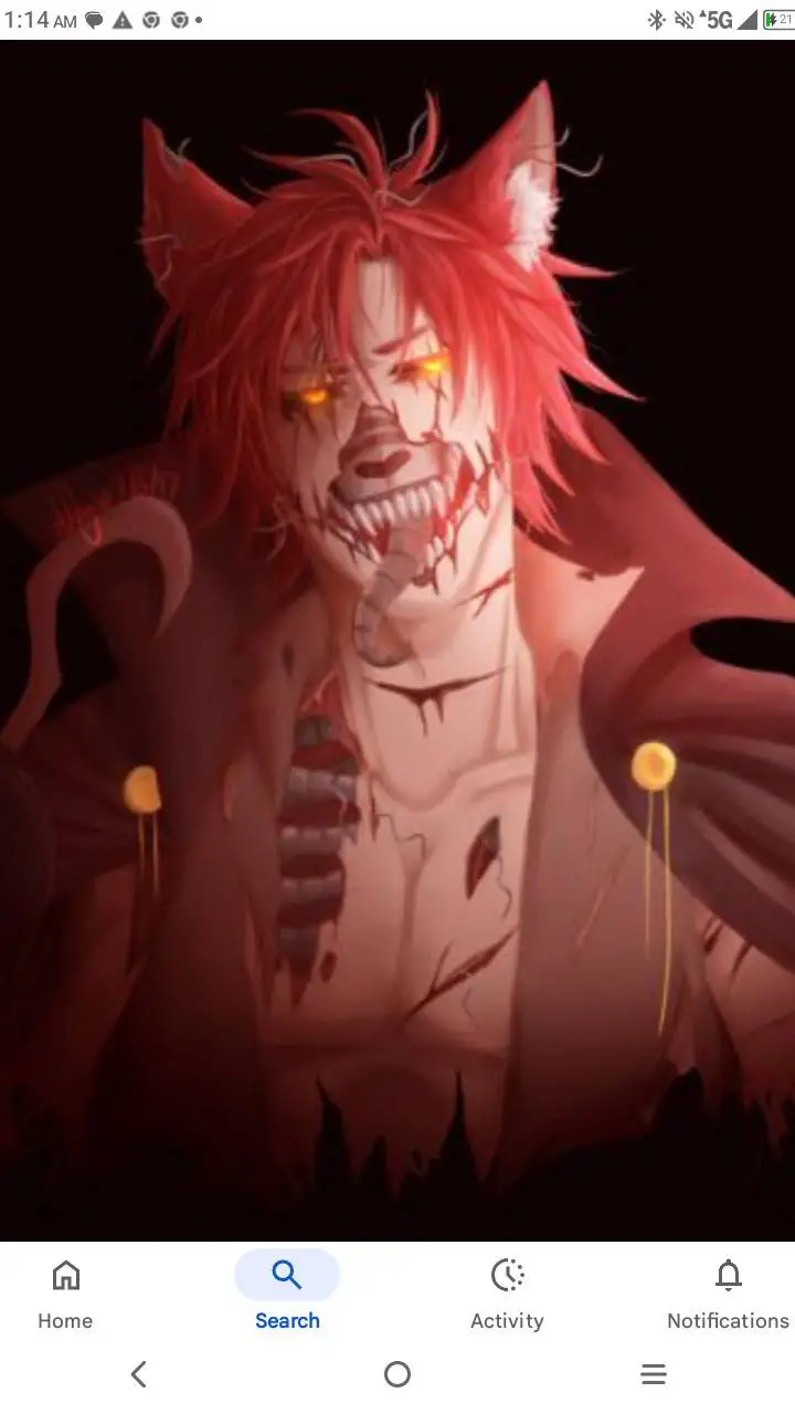 ai character: nightmare foxy background