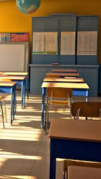 ai character: School roast background