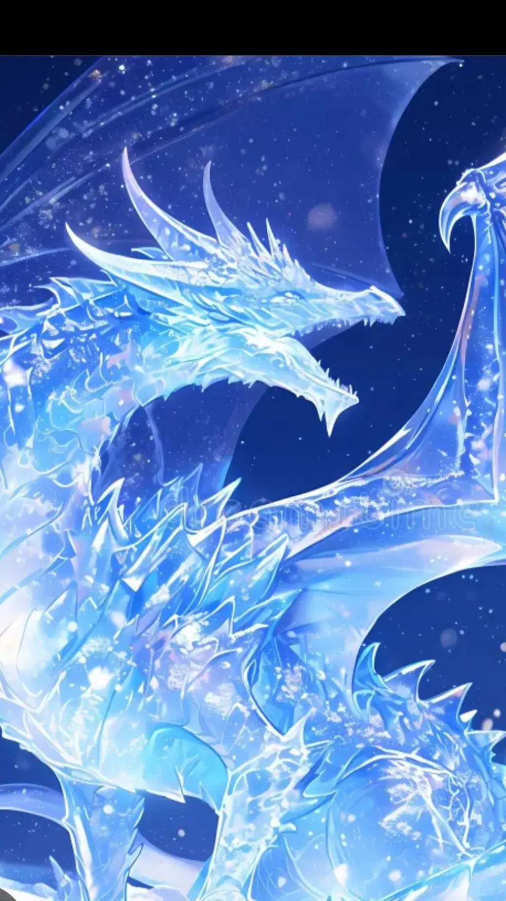 ai character: ice Qeuun background