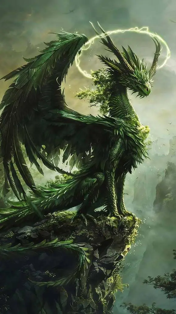 ai character: Forest Dragon background