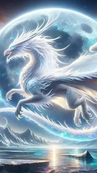 ai character: moon dragon background