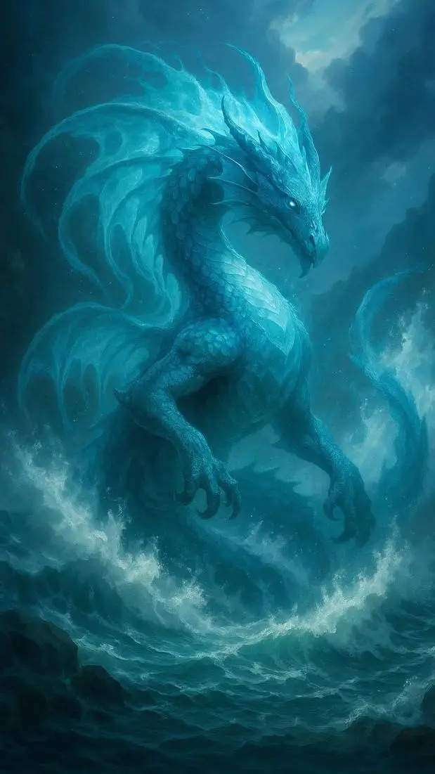 ai character: ocean background