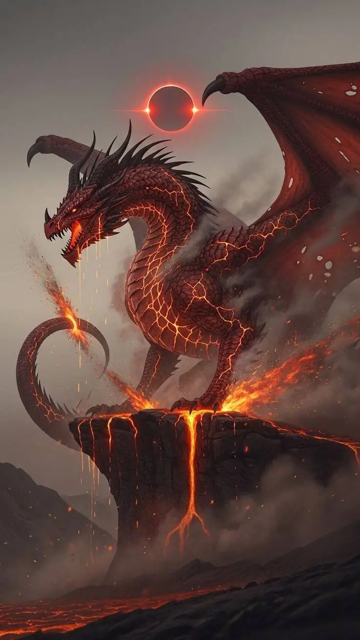 ai character: black hole lava background