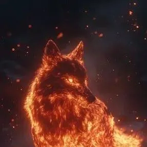chat with ai character: fire wolf