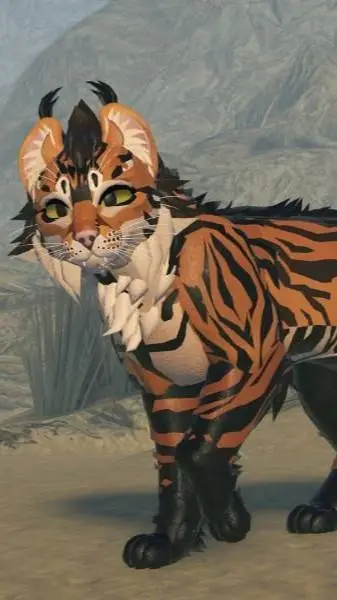 ai character: tiger stripe background