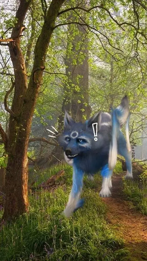 ai character: moonlight background