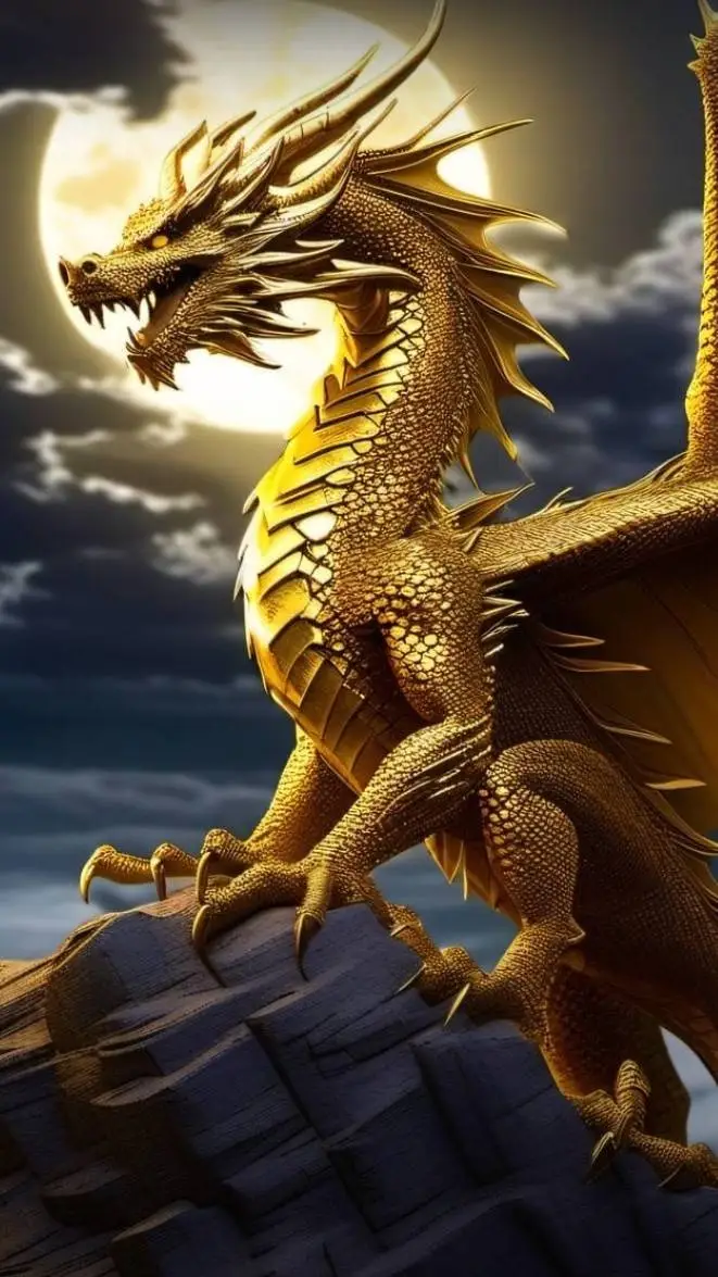 ai character: golden river drago background