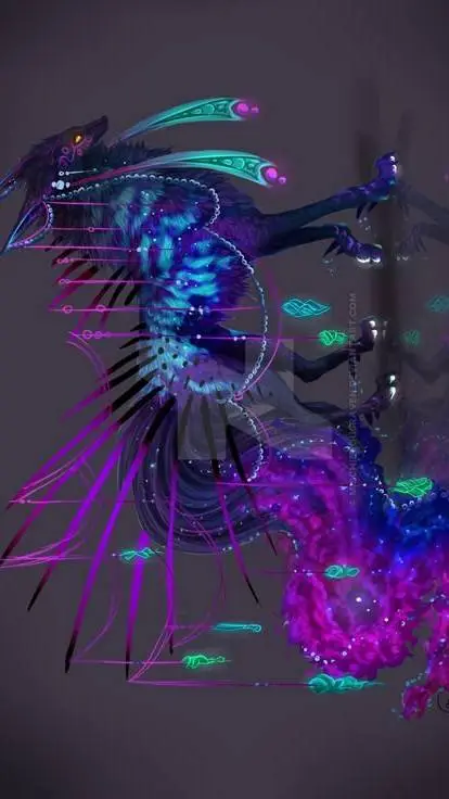 ai character: wolf Galaxy🌌 background