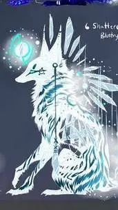 ai character: ice fox background