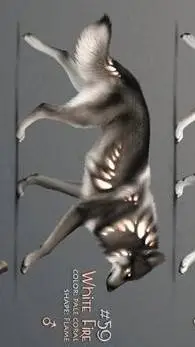 ai character: white fire background