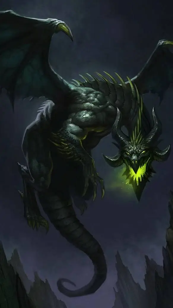 ai character: poison black background